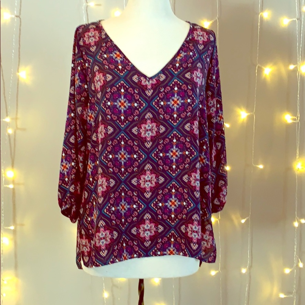 Fun, multi-colored sheer top